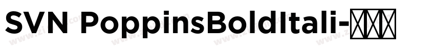 SVN PoppinsBoldItali字体转换